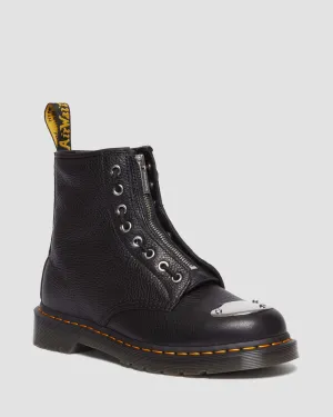 1460 Toe Plate Lunar Leather Jungle Zip Boots