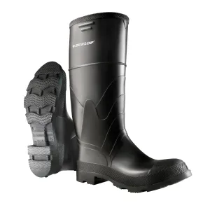 16" Economy Boots, PVC, Steel Toe, Size 8, Puncture Resistant Sole