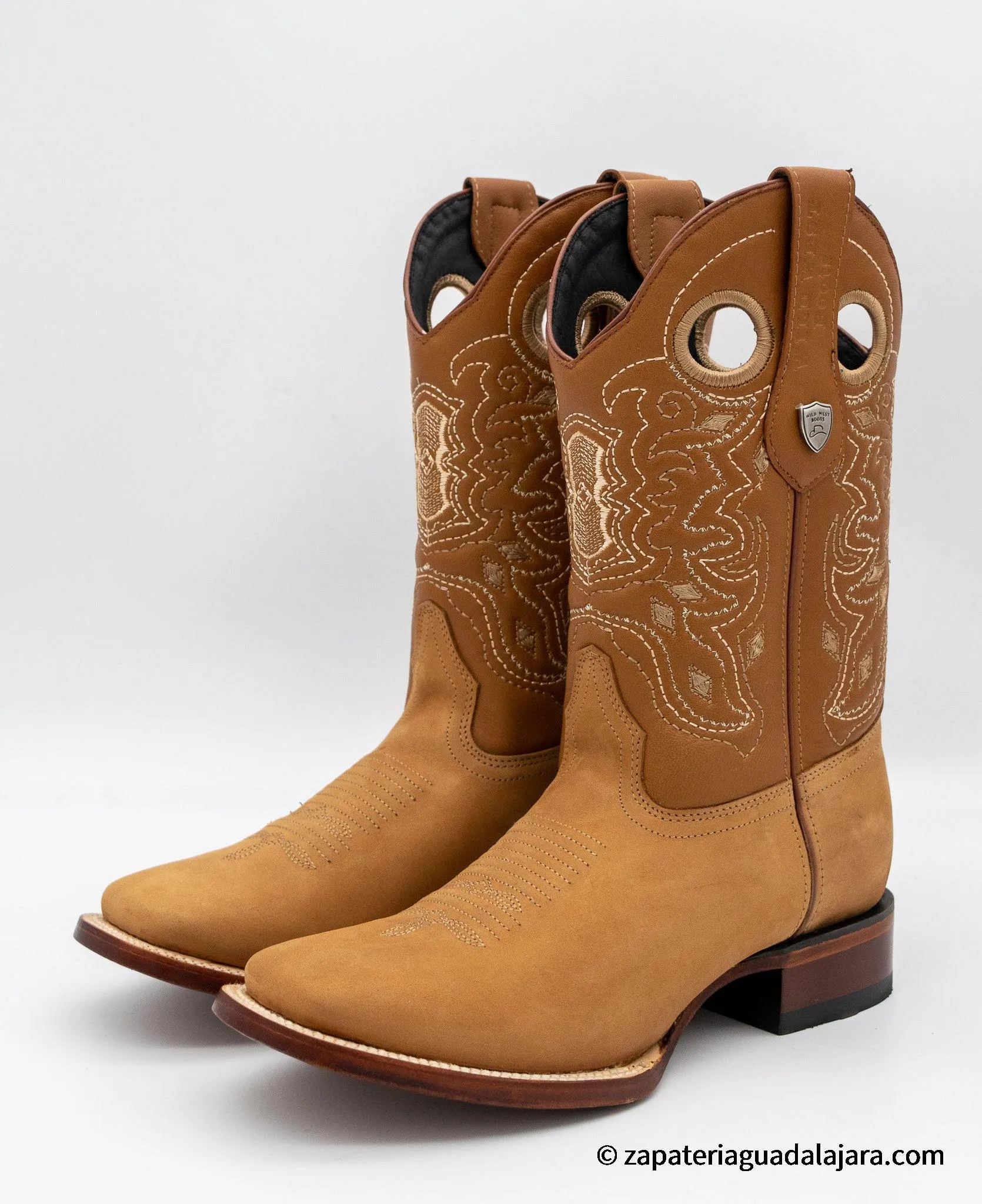 28246362 MEN WIDE SQUARE TOE NOBUCK CAMEL