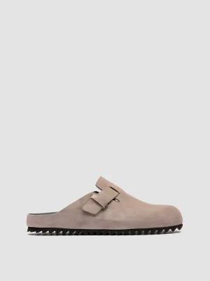 AGORÀ 012 - Grey Suede Mule Sandals