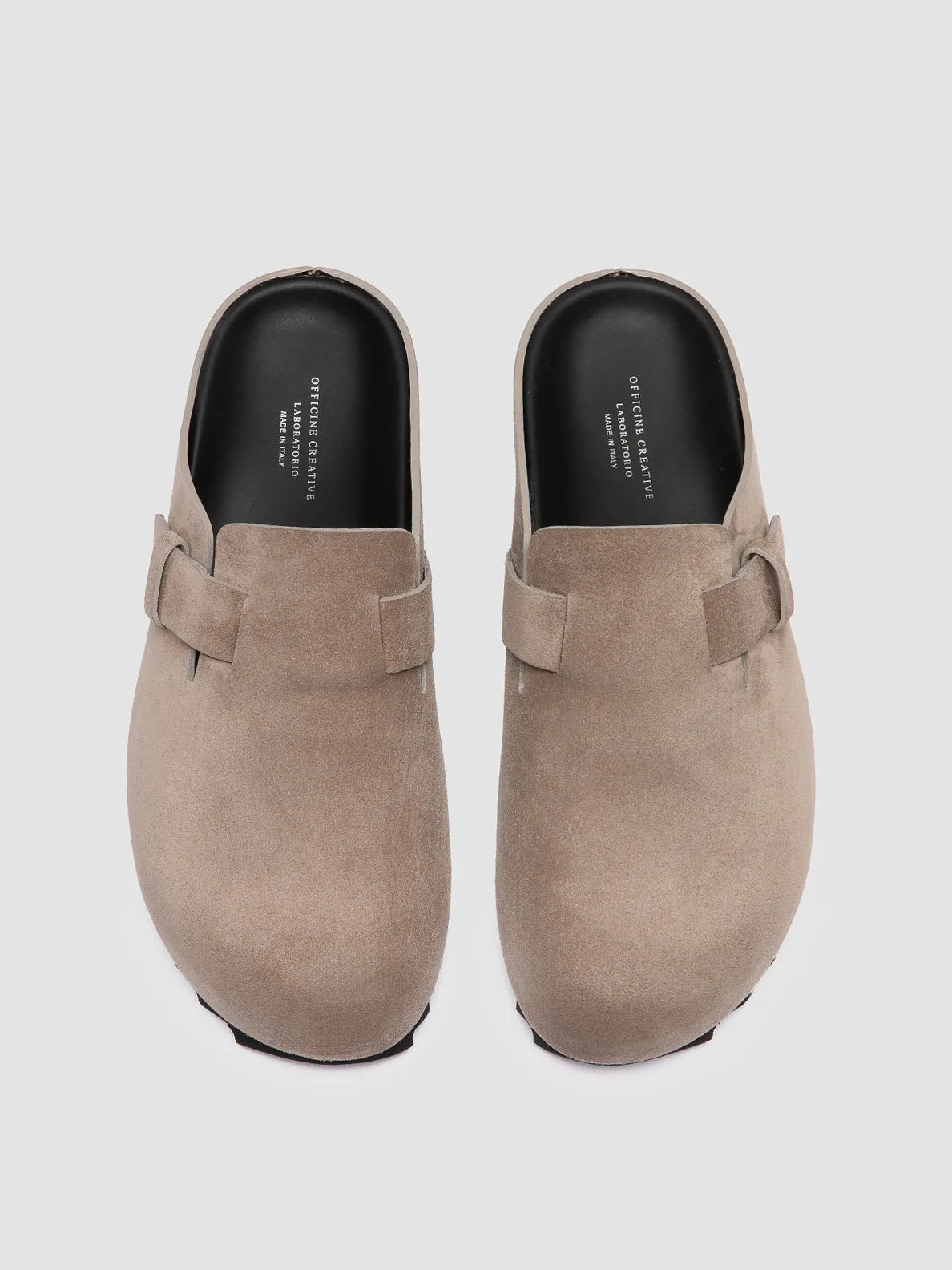 AGORÀ 012 - Grey Suede Mule Sandals