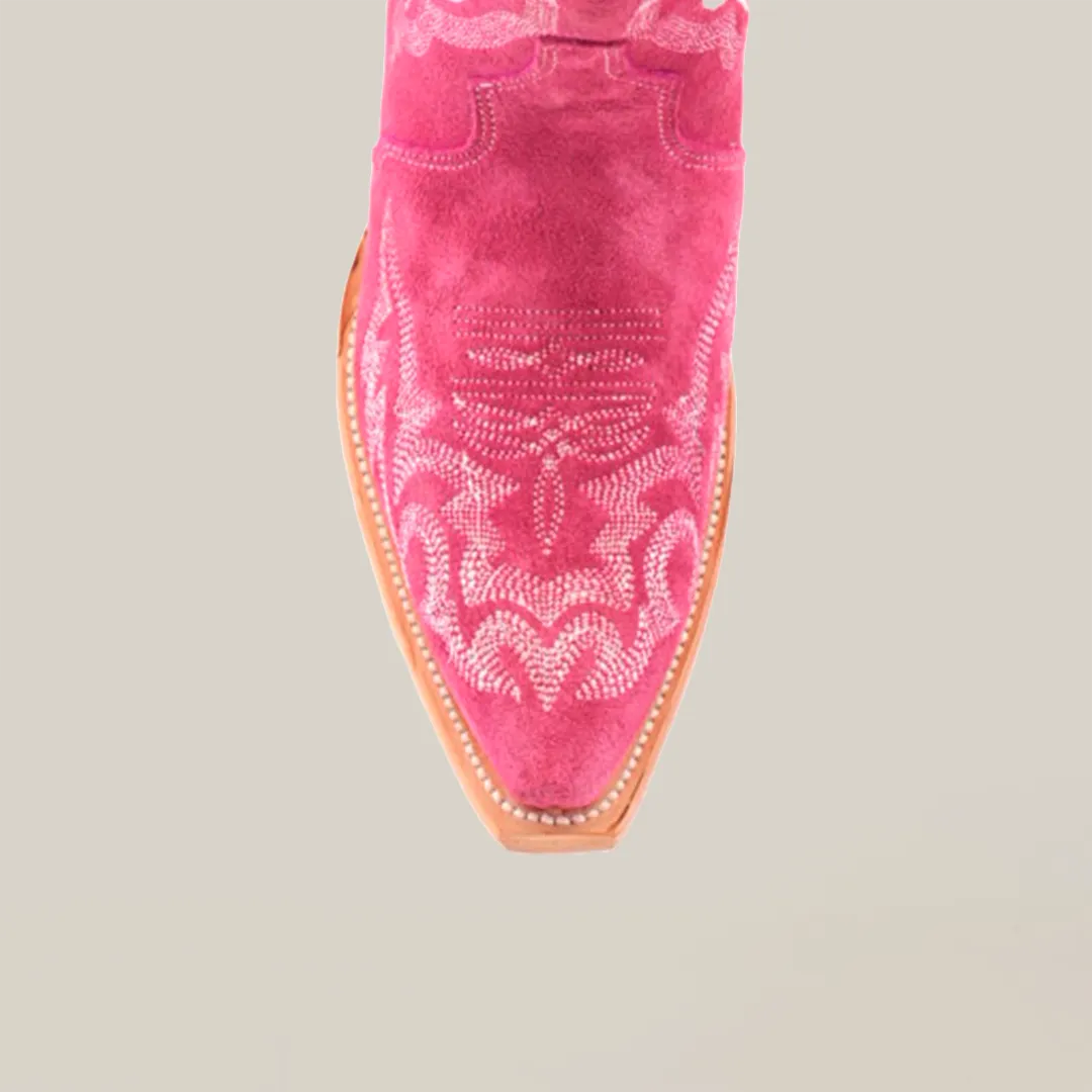 Amara Pink Suade - Tall Shaft - Snip Toe