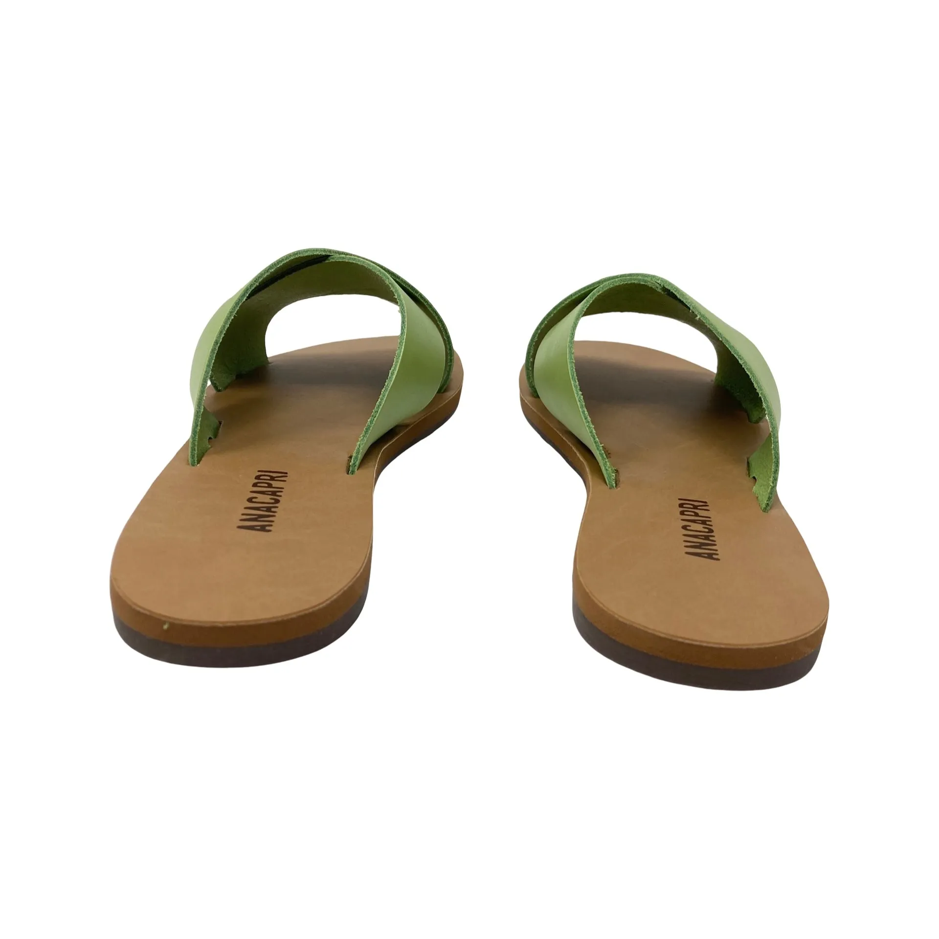 ANACAPRI Green Criss-Cross Sandals