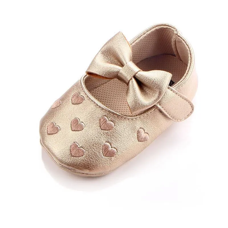 Angelodini™ Embroidered Love Heart & Bow Tie Mary Jane