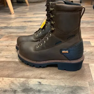 ARIAT MEN'S POWERLINE H20 8" LACE-UP WORK BOOTS - COMPOSITE TOE