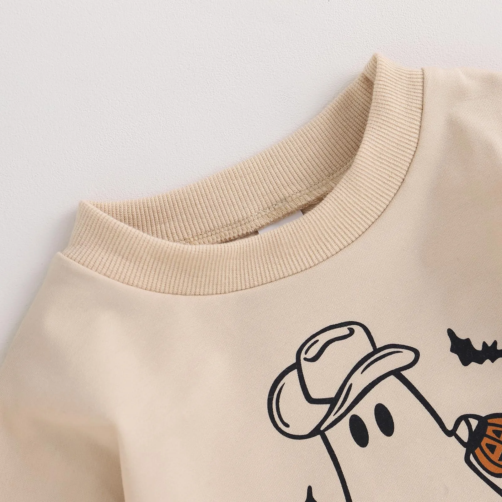 Baby First Halloween Romper Sweater Oversized Long Sleeve Pumpkin Bodysuit Newborn Fall Clothes (Apricot, 0-3 Months)