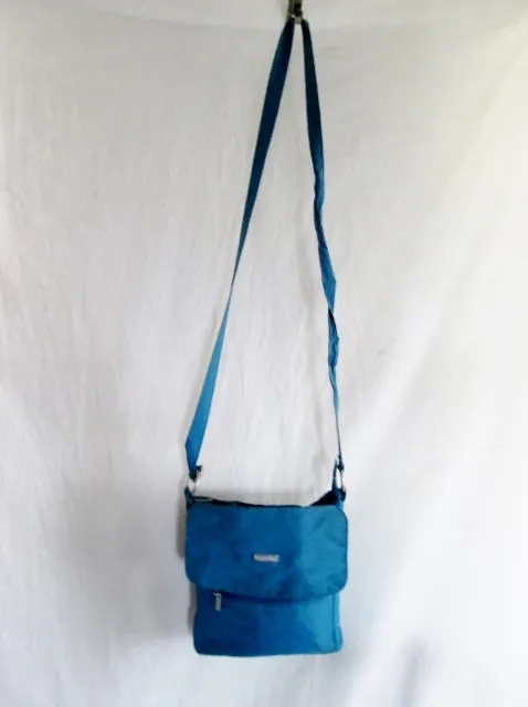 BAGGALLINI Nylon shoulder travel bag man purse crossbody BLUE AQUA organizer