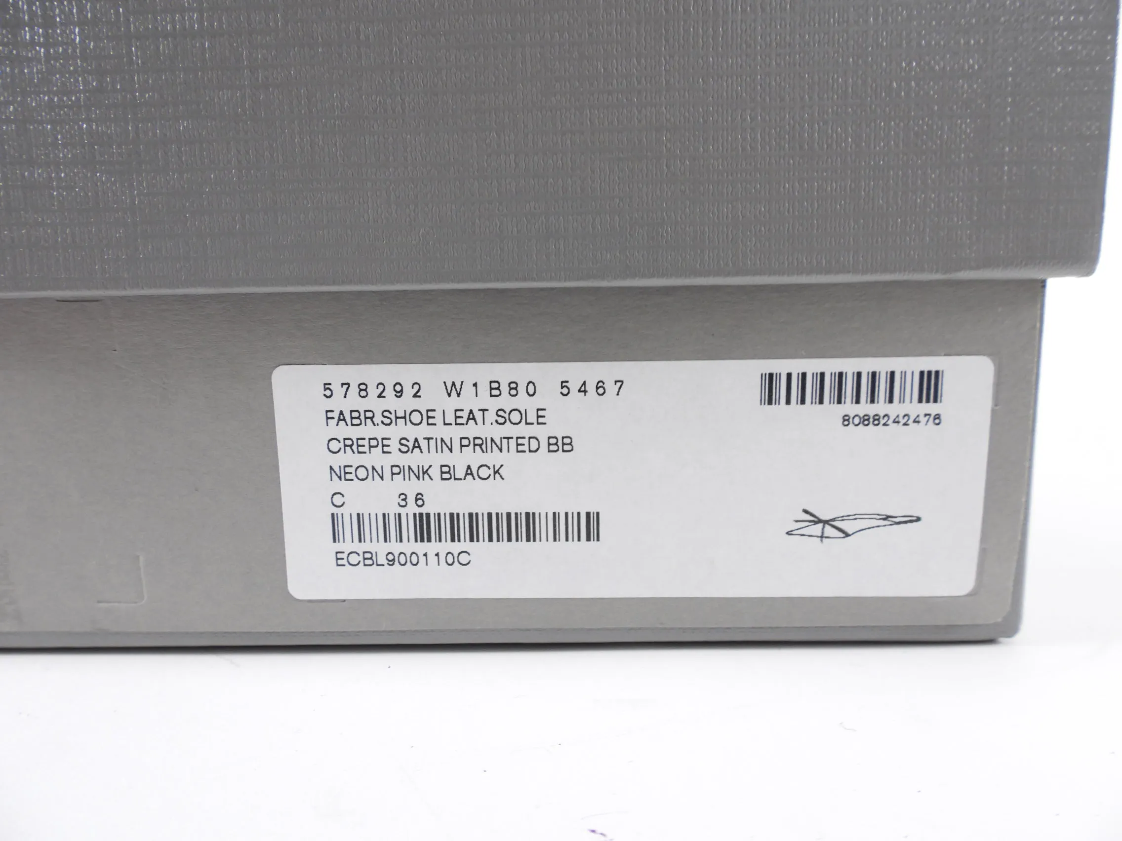 Balenciaga Pink Silk Crepe BB Logo Flat Knife Mule - 36