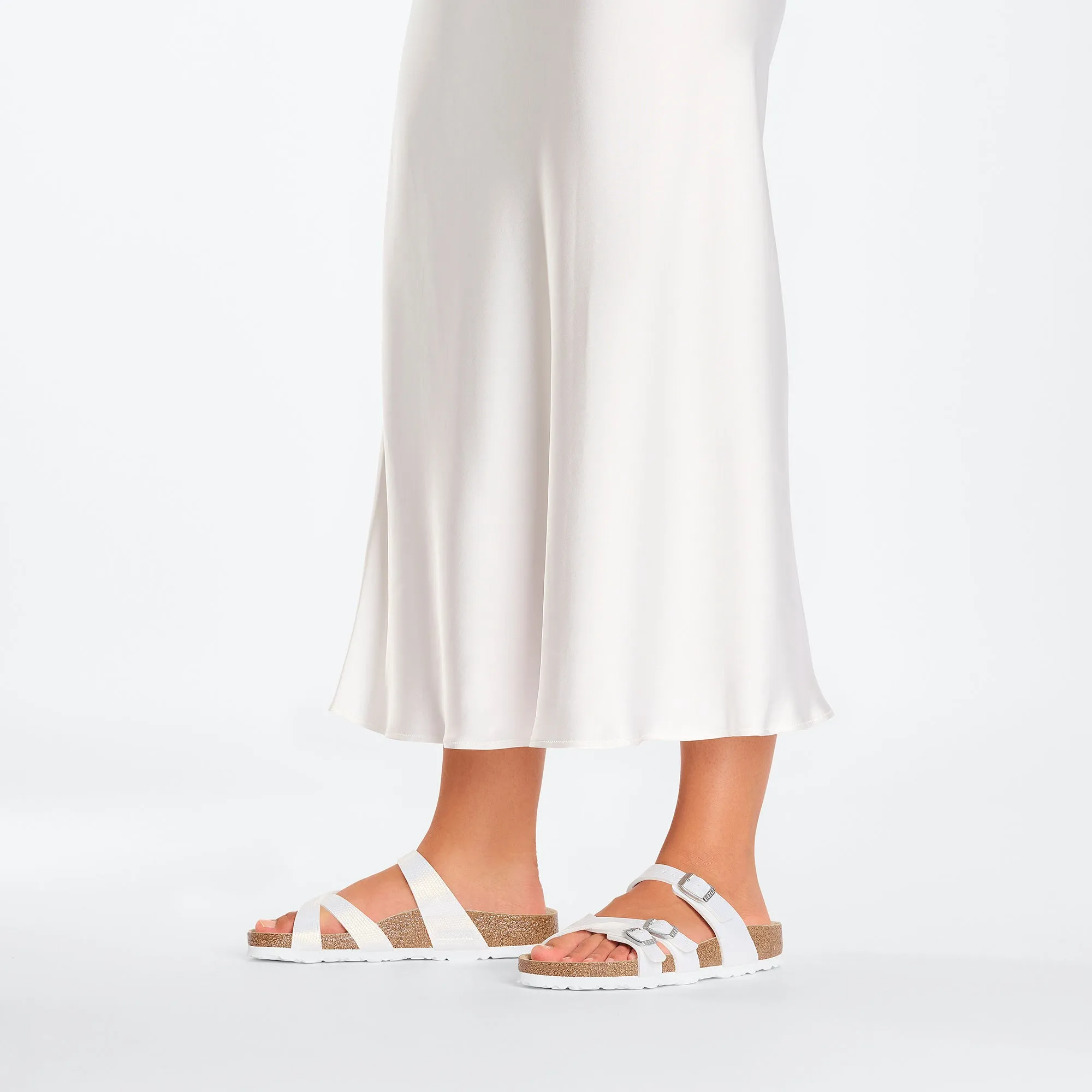 BIRKENSTOCK FRANKA NARROW FIT IN WHITE