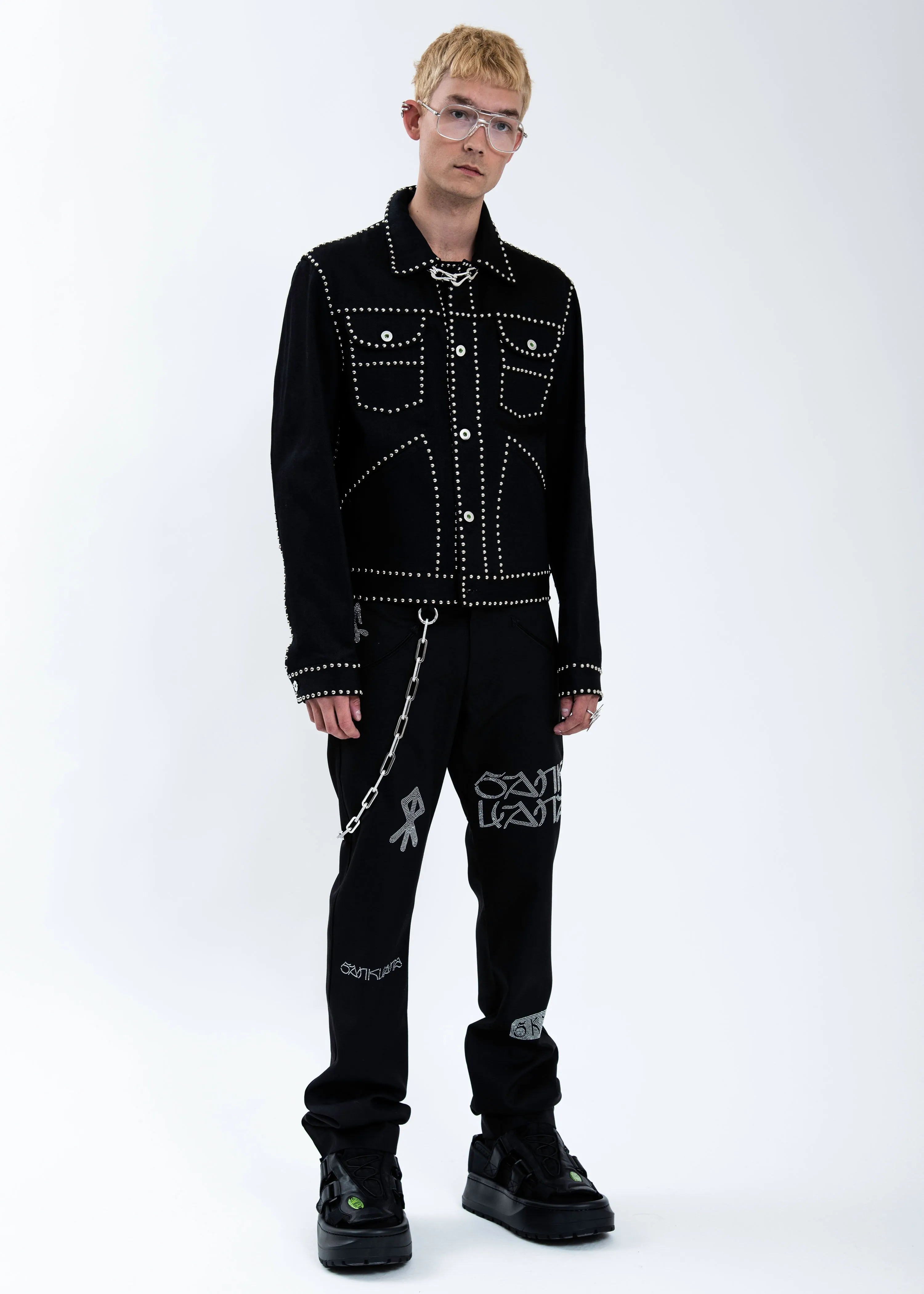 Black Studded Denim Jacket