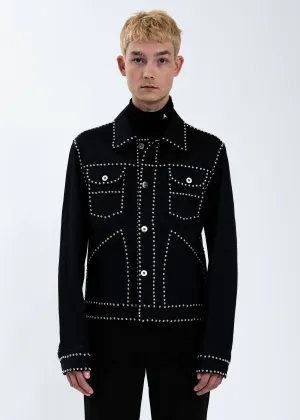 Black Studded Denim Jacket