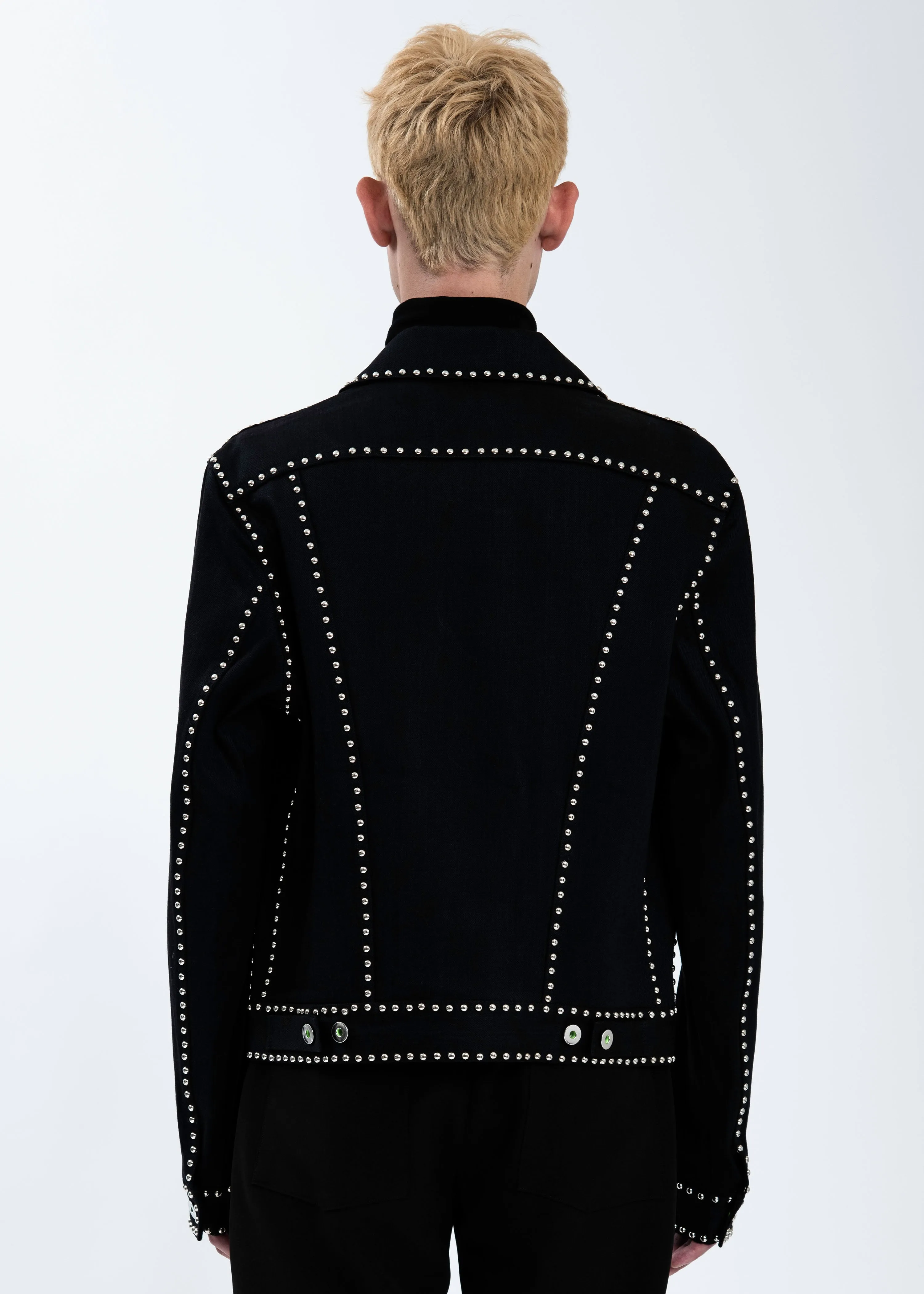 Black Studded Denim Jacket
