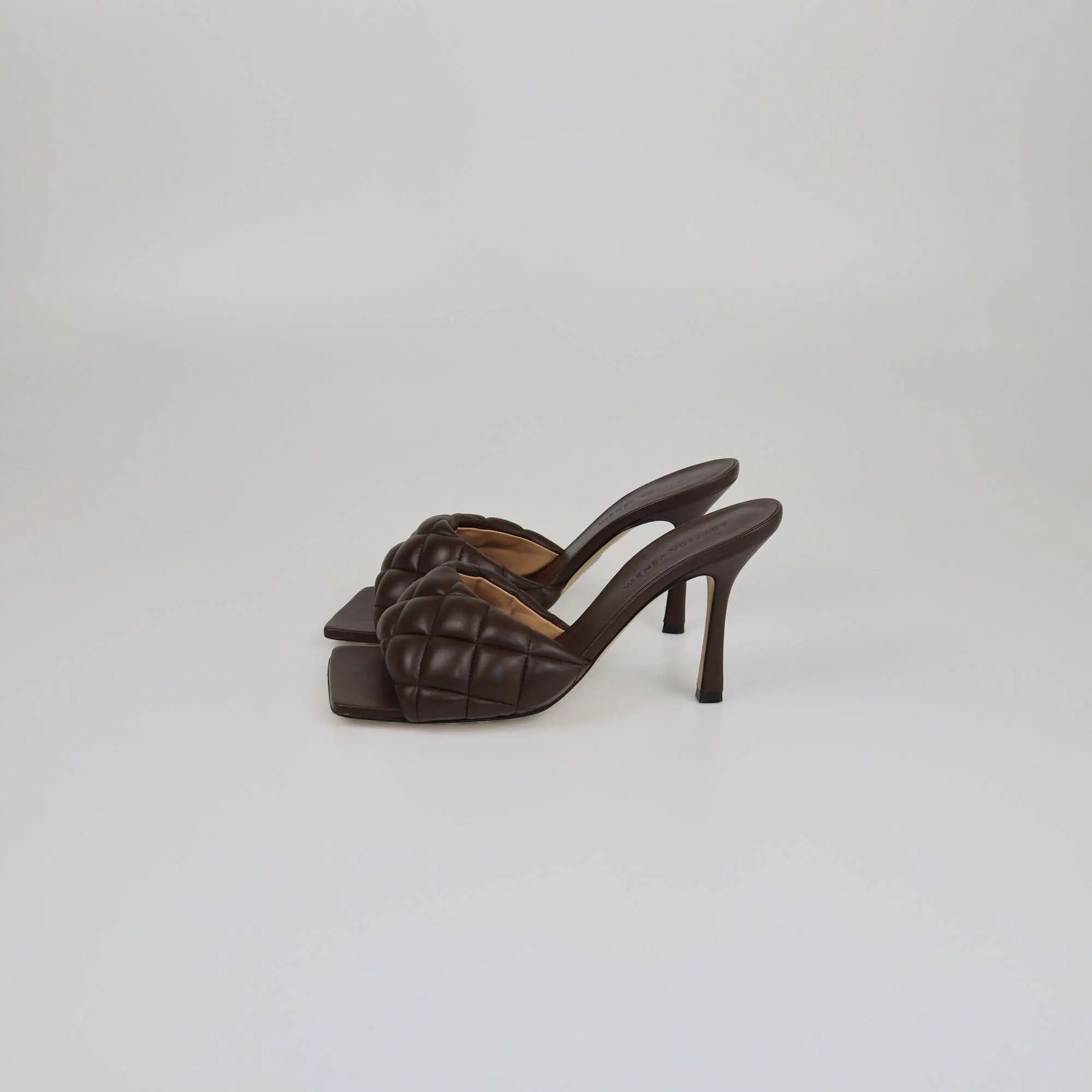 Bottega Veneta Brown Padded Mule Sandals