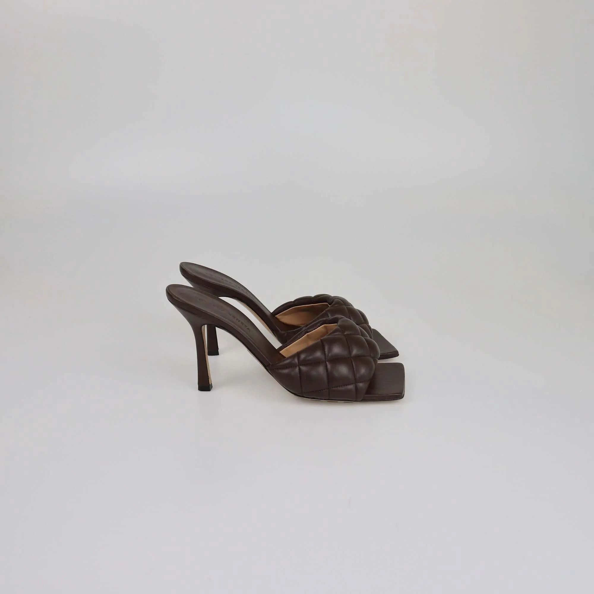 Bottega Veneta Brown Padded Mule Sandals