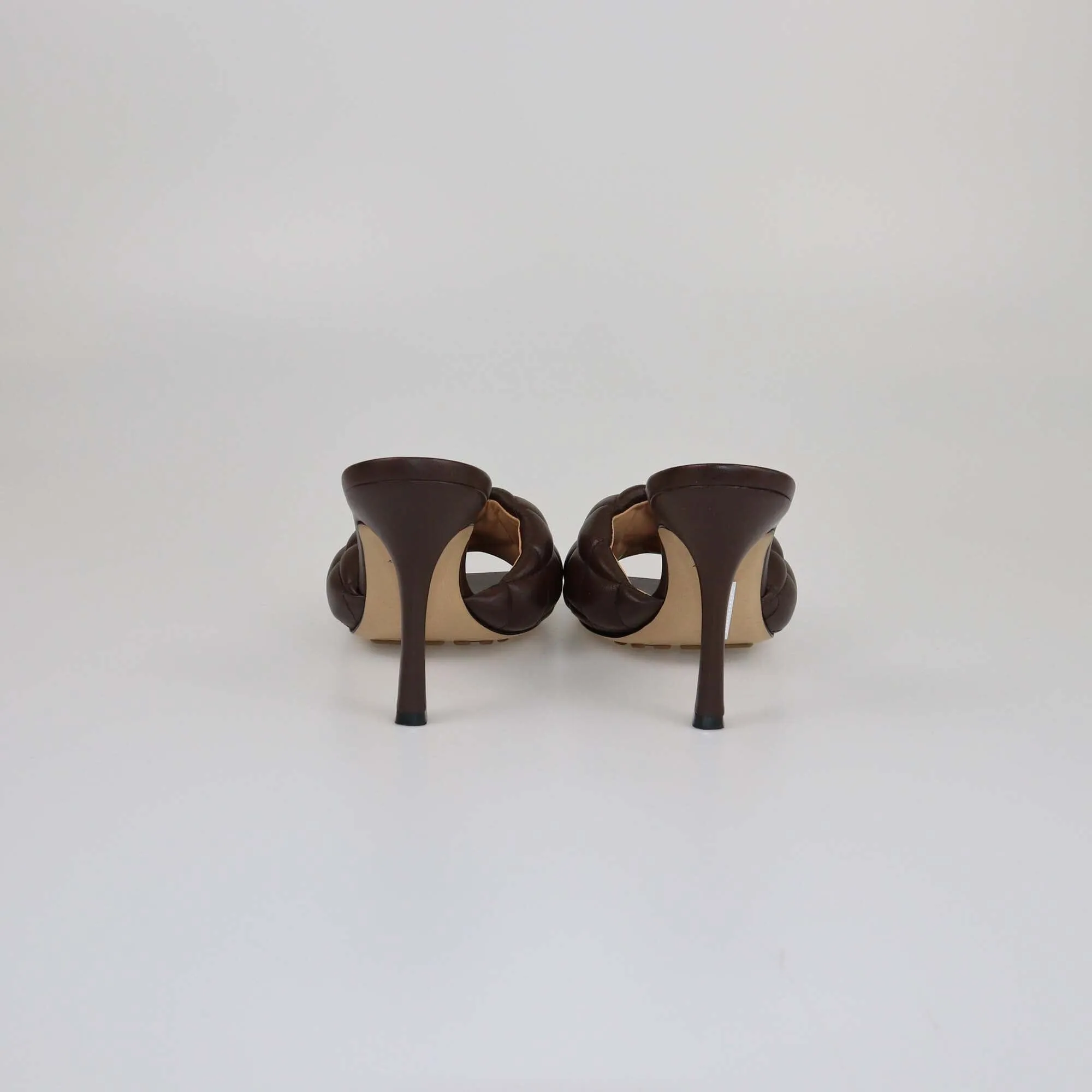 Bottega Veneta Brown Padded Mule Sandals