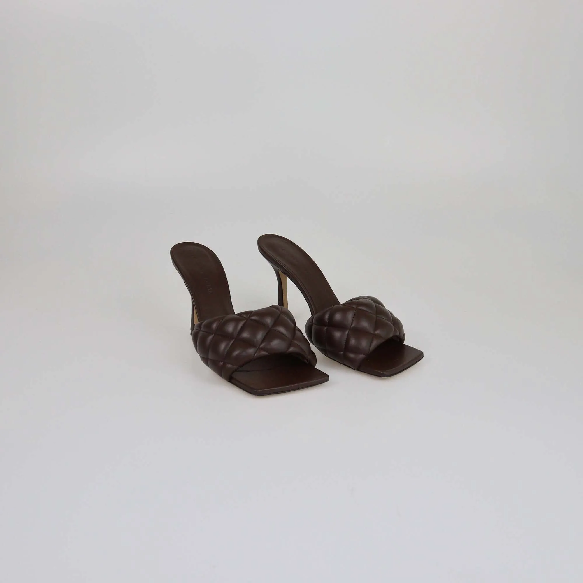 Bottega Veneta Brown Padded Mule Sandals
