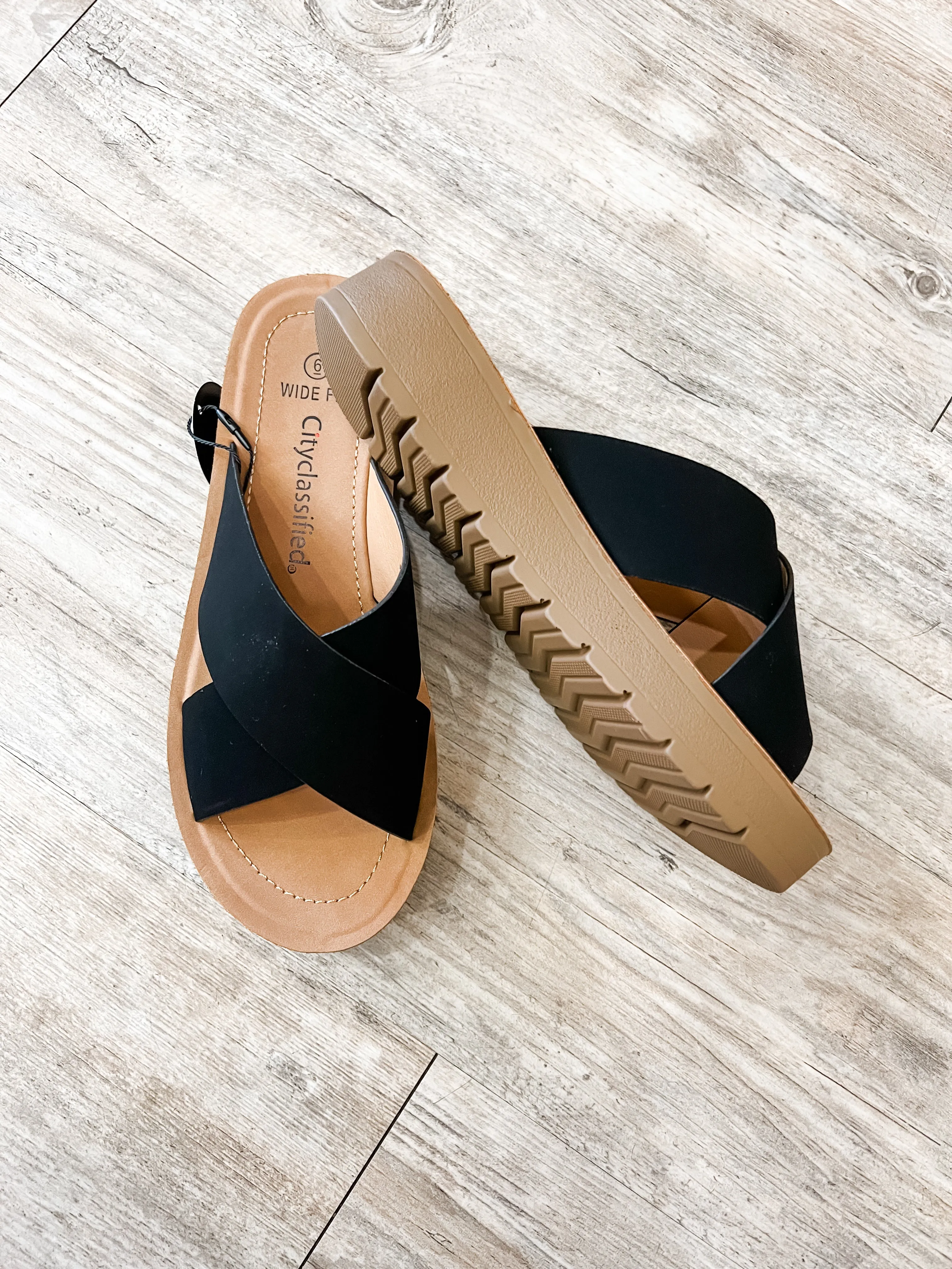 Claire Black Criss Cross Sandal