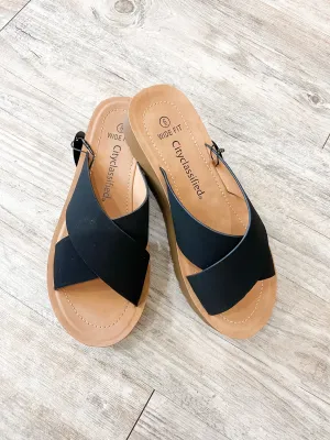 Claire Black Criss Cross Sandal