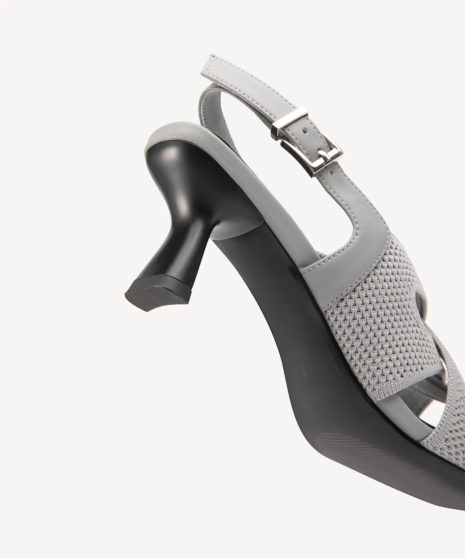 Criss Cross Strap Square Toe Heeled Sandals