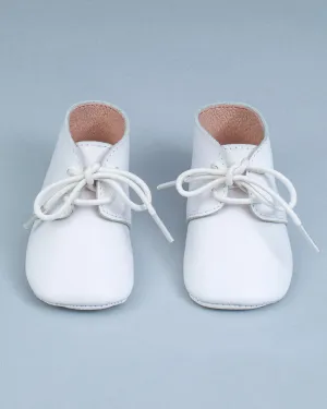 Daniel White Baby Boy Leather Crib Shoe