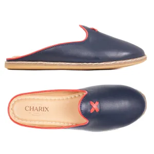 Dark Navy Mule Shoes