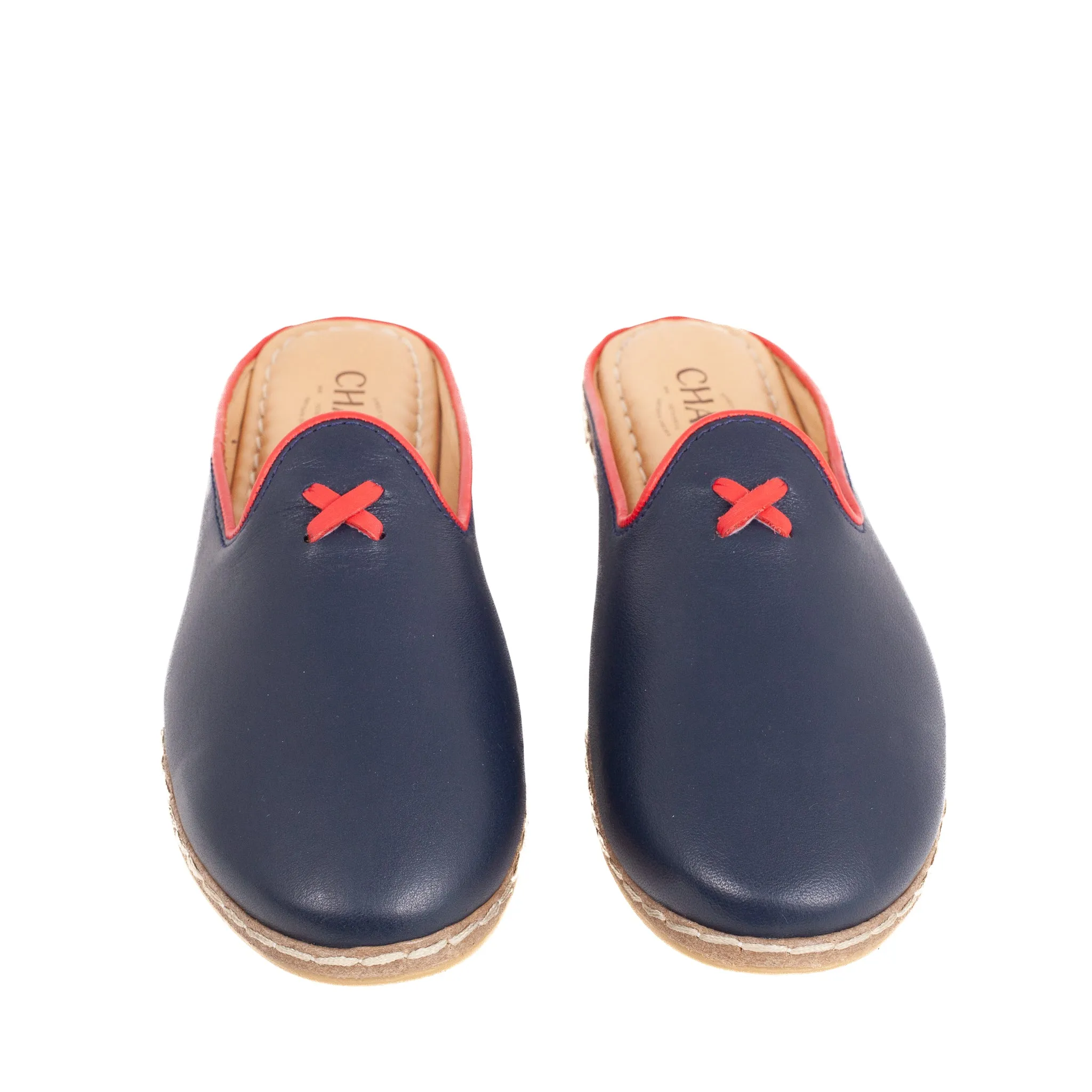 Dark Navy Mule Shoes
