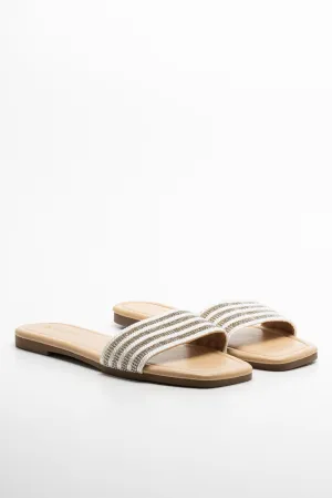 Diamante Sandal White
