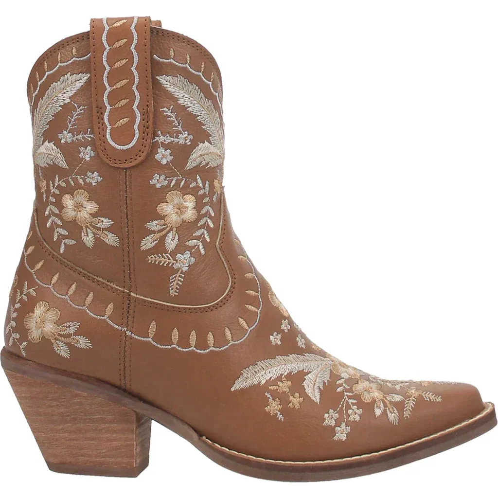 DINGO PRIMROSE LEATHER BROWN BOOTIE STYLE DI748BN