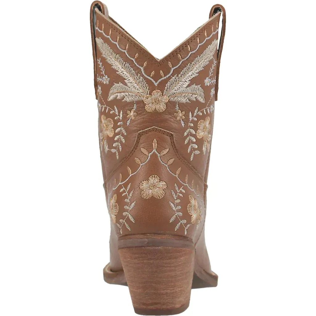 DINGO PRIMROSE LEATHER BROWN BOOTIE STYLE DI748BN