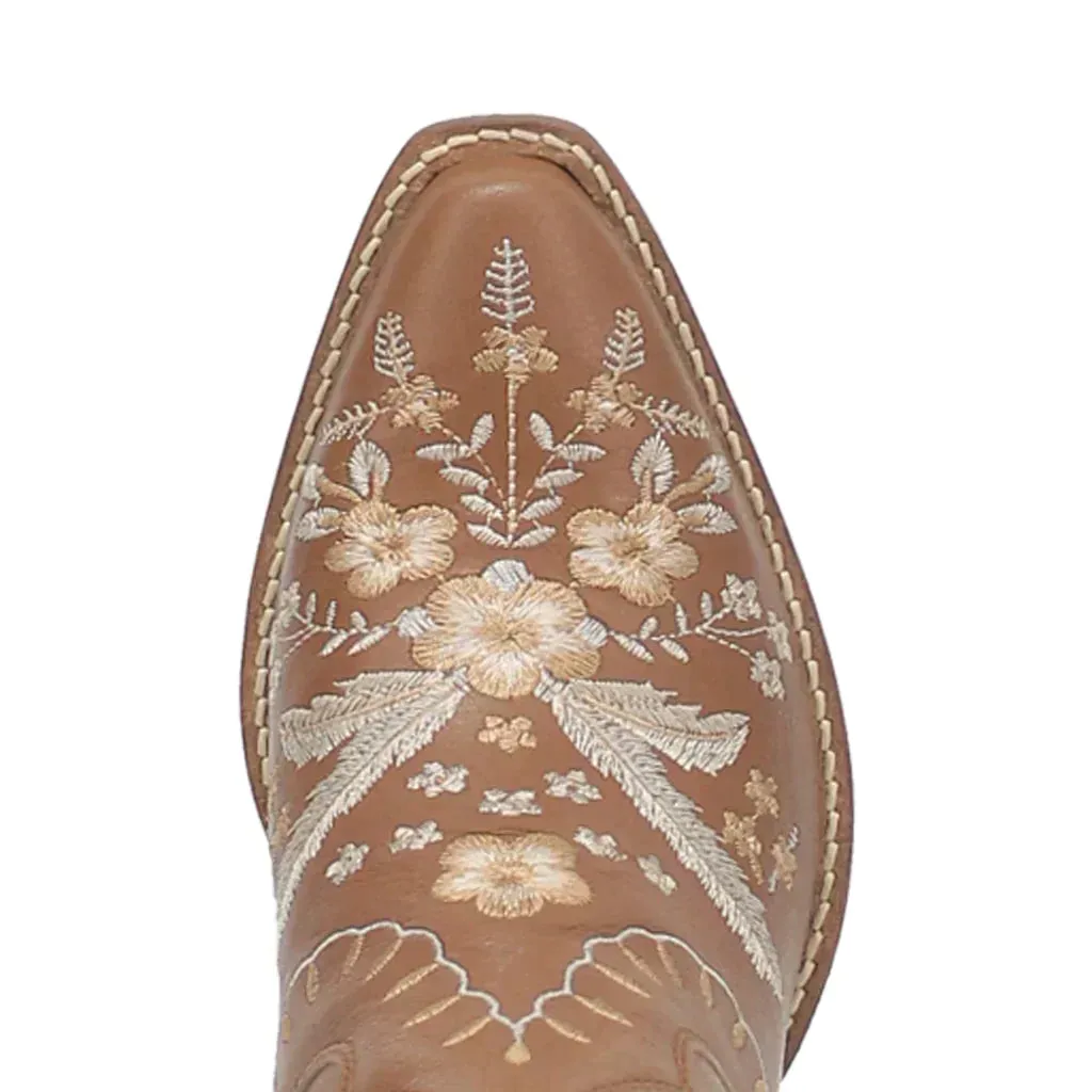 DINGO PRIMROSE LEATHER BROWN BOOTIE STYLE DI748BN