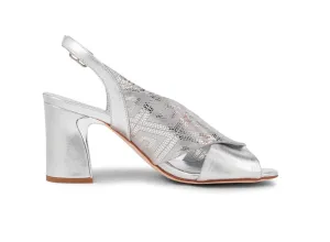 Django & Juliette "Kruz" Silver - Slingback Dress Sandal