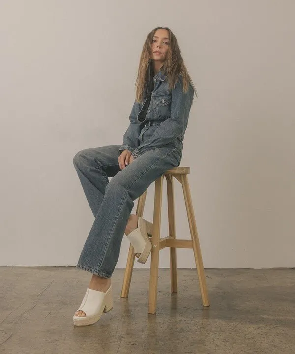 Espadrille Platform Slide