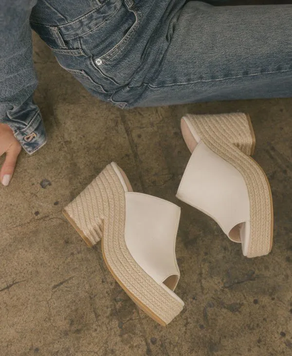 Espadrille Platform Slide