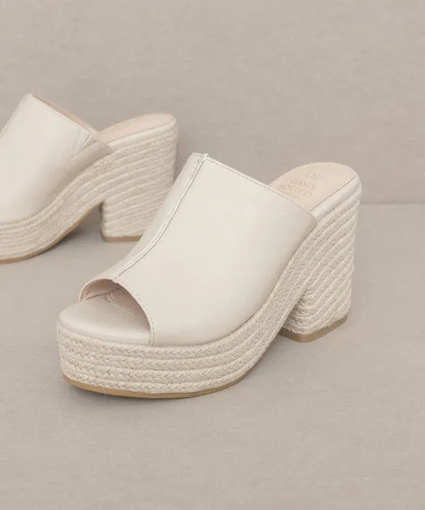 Espadrille Platform Slide