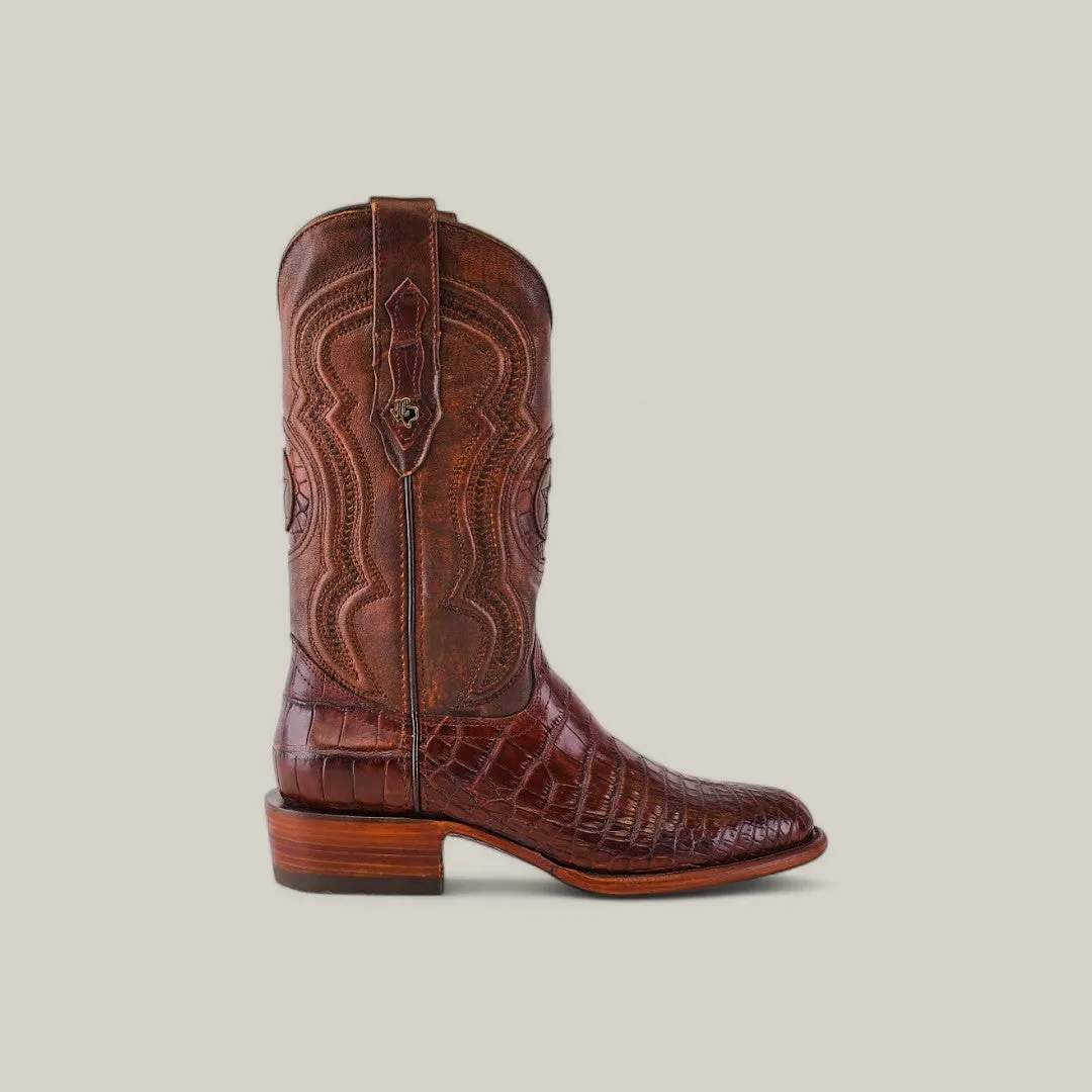Exotic American Alligator Belly Tail - Brown - Roper Toe