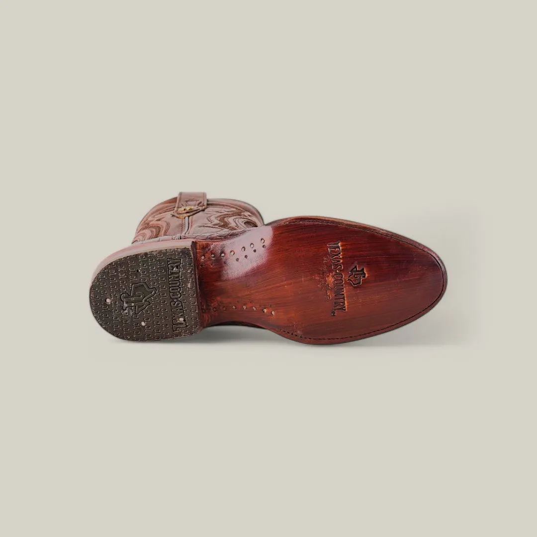 Exotic American Alligator Belly Tail - Brown - Roper Toe