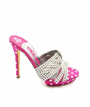 Gina pink polka dot heels UK 3.5  NW5140