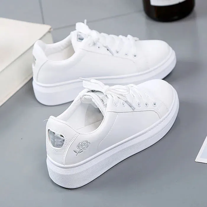Hannah - Spring Embroidered Lace-Up Sneakers for Women