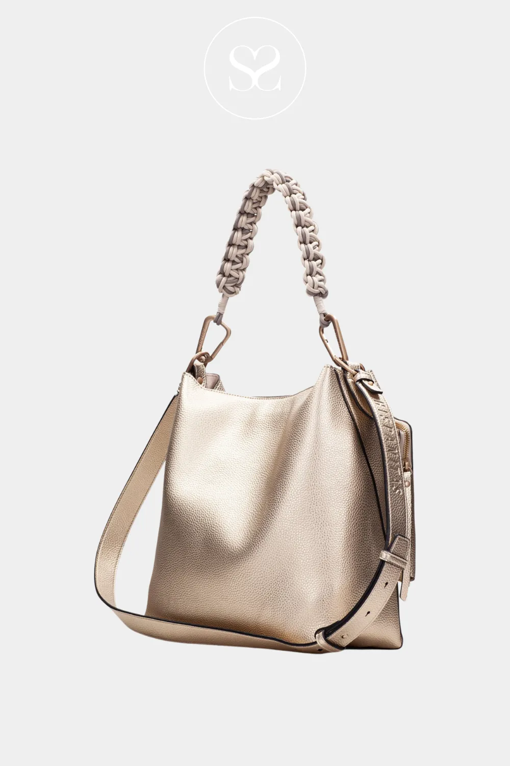 HISPANITAS BV253843 GOLD SHOPPER HANDBAG