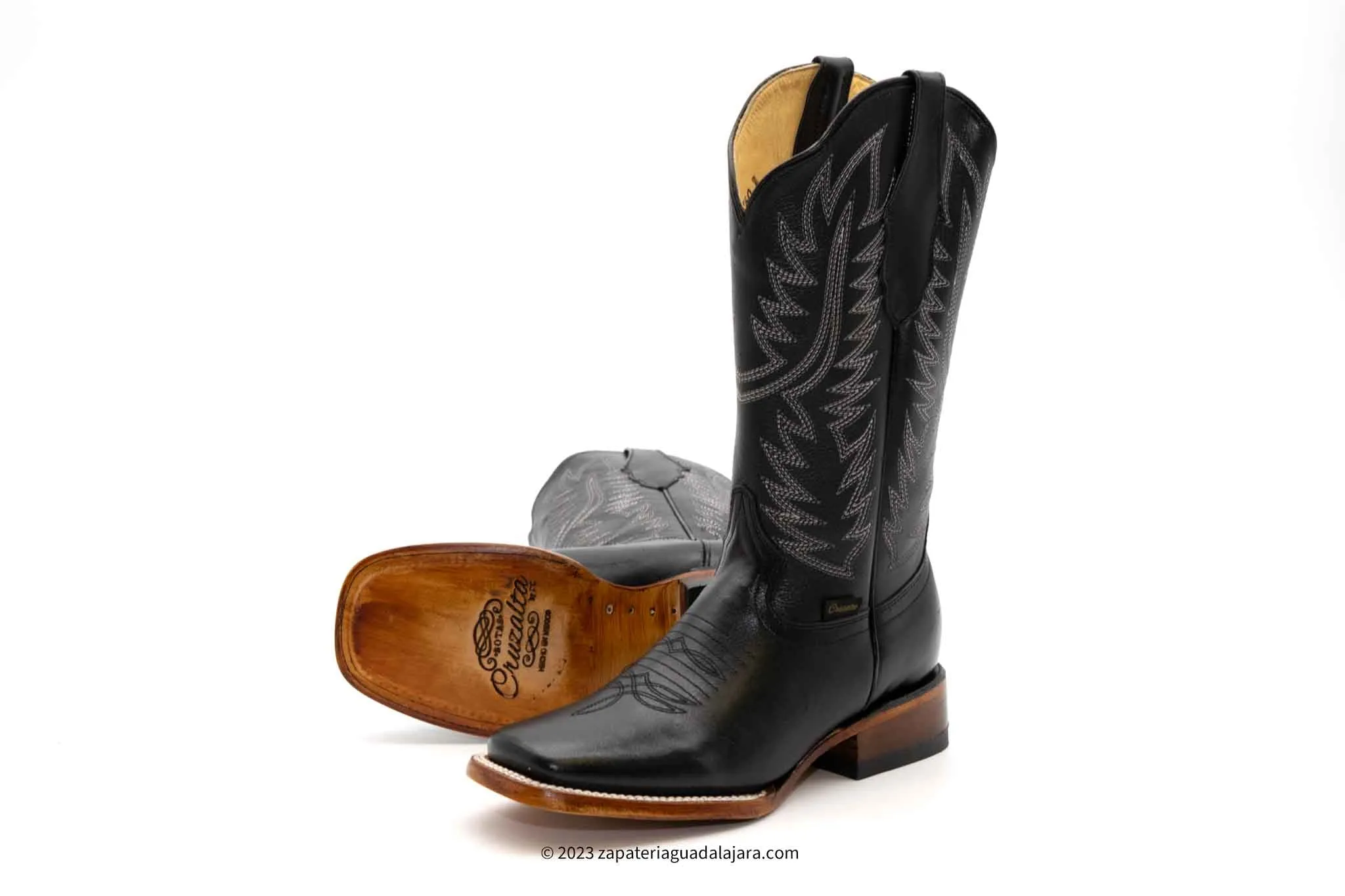 JB16-10 WOMEN WIDE SQUARE TOE RODEO BLACK