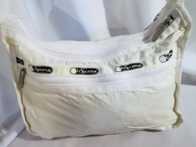 Le Sport Sac LESPORTSAC shoulder bag purse crossbody messenger CREME WHITE ECRU  Vegan