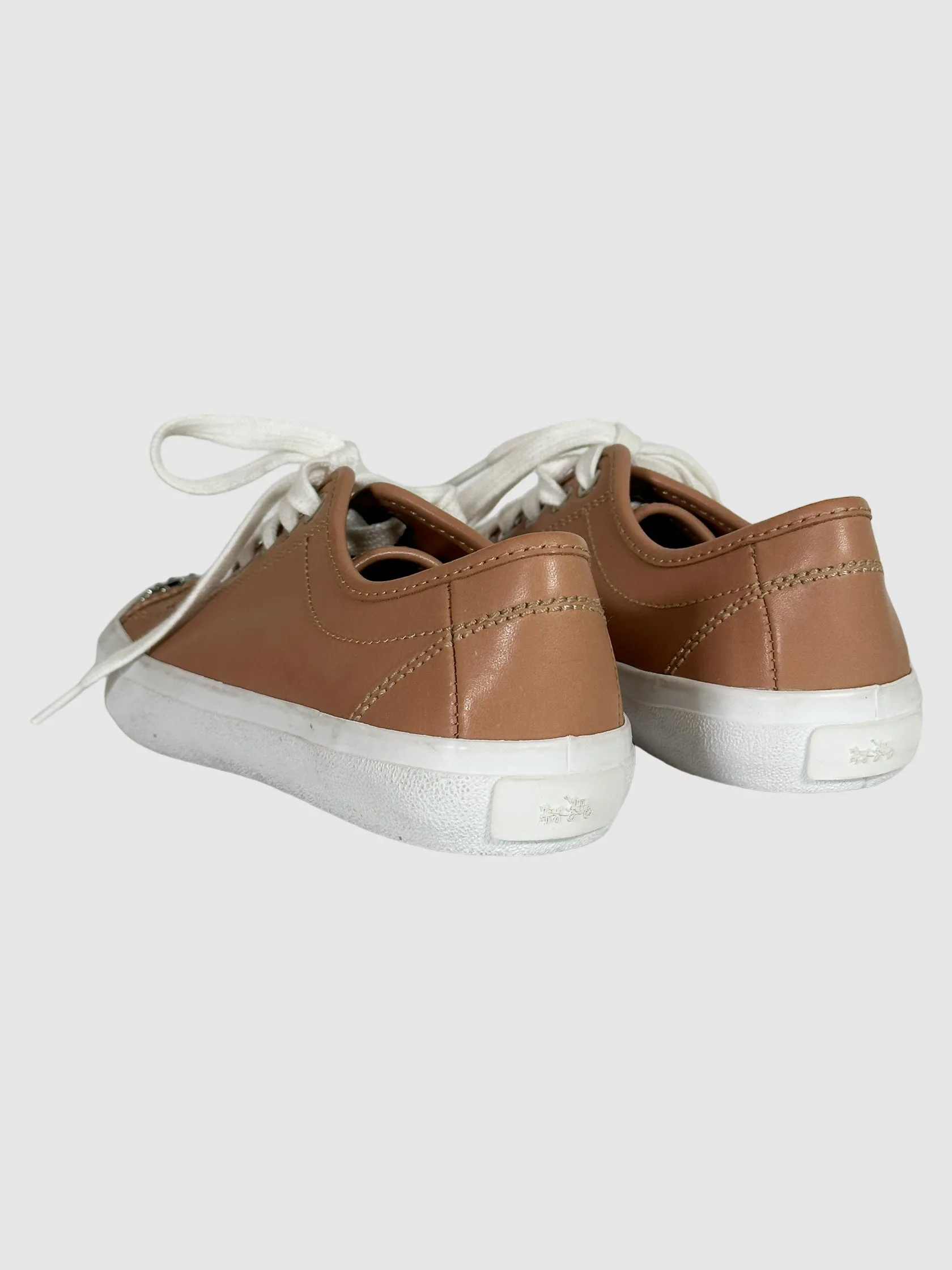 Leather Studded Sneakers - Size 6.5