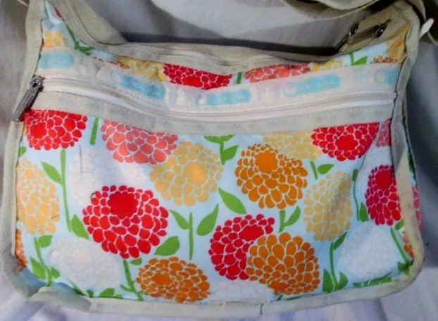 LESPORTSAC Nylon shoulder bag purse crossbody Vegan Le Sport Sac FLORAL PEONY Wallet