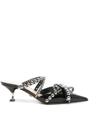 Mach & Mach 55mm Studded Leather Mules