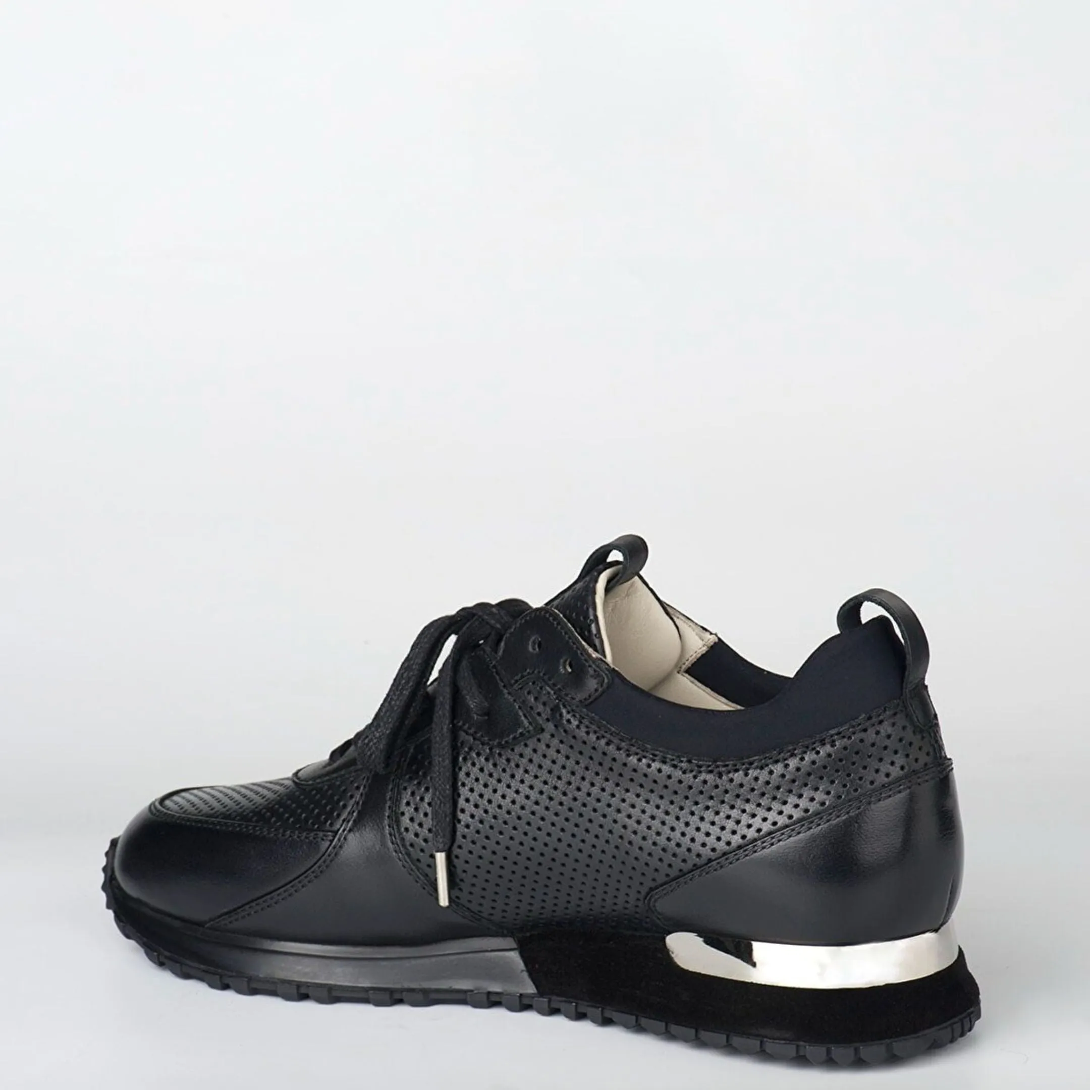Madasat Black Leather Sneakers - 393 |