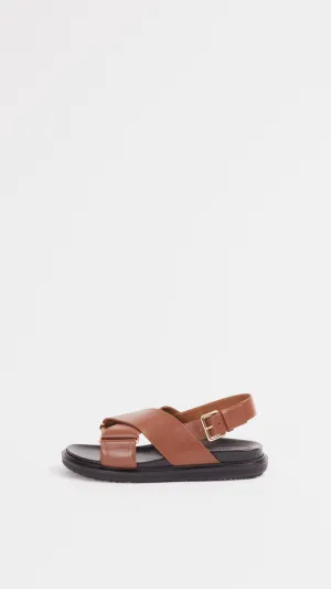 Marni Criss-Cross Fussbett in Maroon