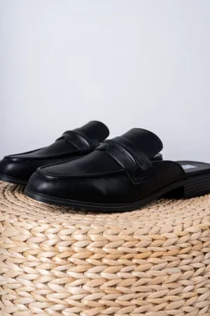 Milia mule loafer black