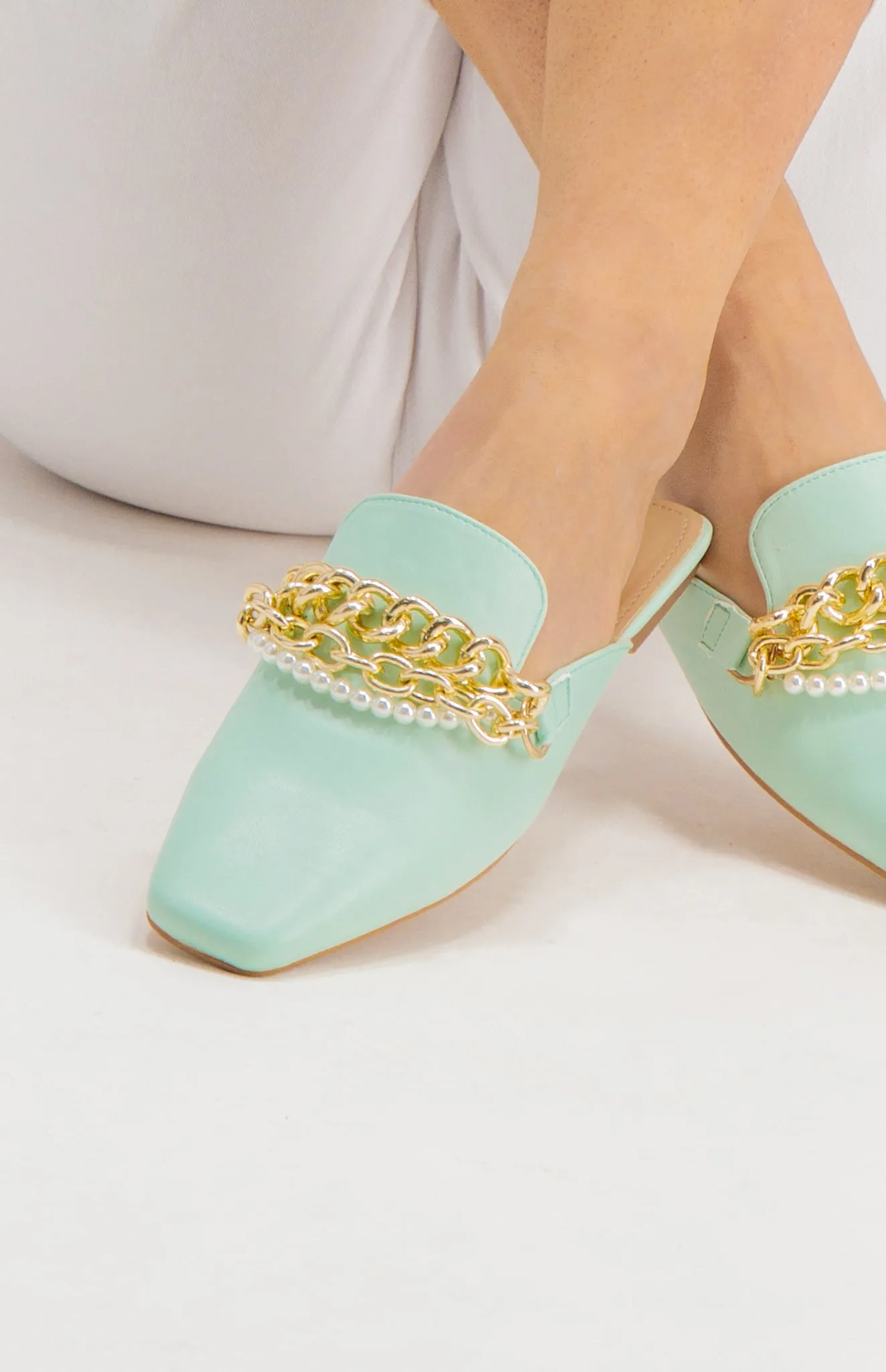 Mint Annelise Mule