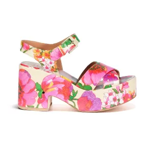 Nadine Floral Print 85mm Sandals