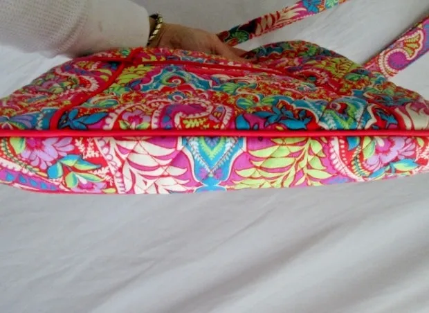 NEW VERA BRADLEY Quilted Vegan Shoulder Bag Cross Body Swingpack Purse PINK BLUE PURPLE